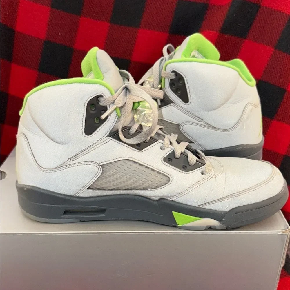 Air Jordan Retro 5 Green silver